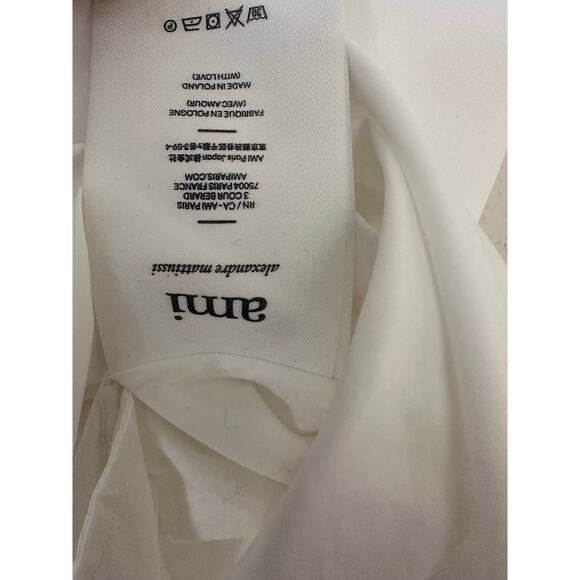 AMI Alexandre Mattiussi shirt dress pockets womens 40 NWT - Picture 10 of 11